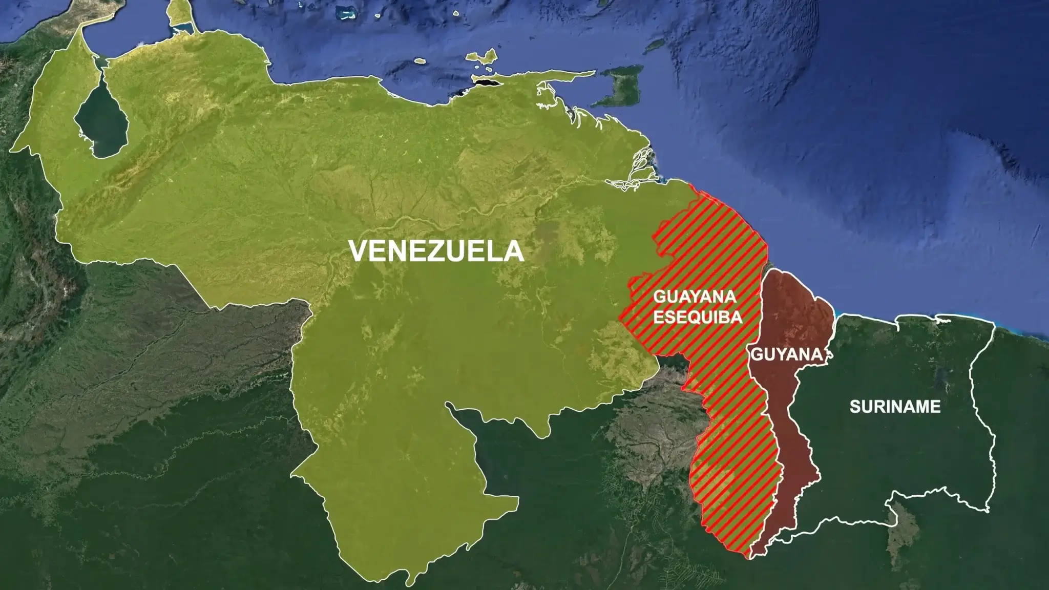 De dreiging van Venezuela om een flink deel van buurland Guyana te annexeren heeft de gehele Caribische regio op scherp gezet.