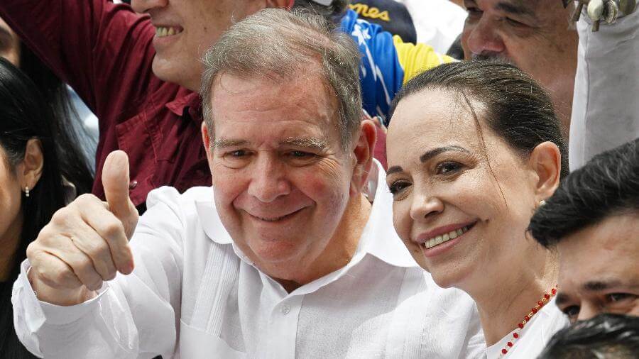 18mai2024 Edmundo Gonzalez Candidato De Oposicao Na Venezuela E Maria Corina Machado 1716077729799 V2