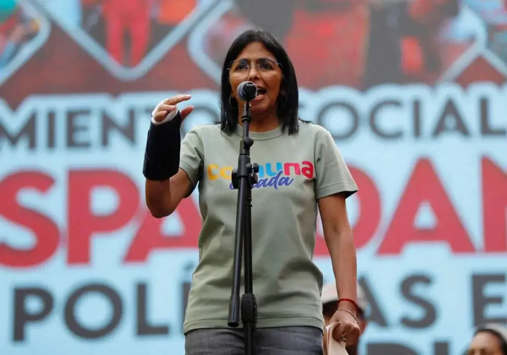 A vice-presidente executiva e ministra de Energia da Venezuela, Delcy Rodríguez, se opõe às sanções dos EUA contra a Chevron