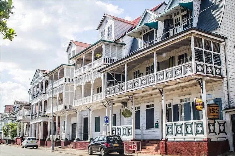 Paramaribo colonial street