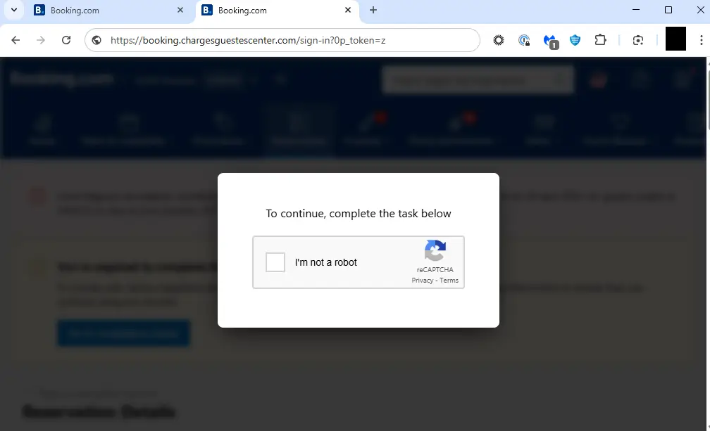Fake Captcha Prompt